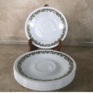 Set of 8 Spring Blossom Corelle Saucers